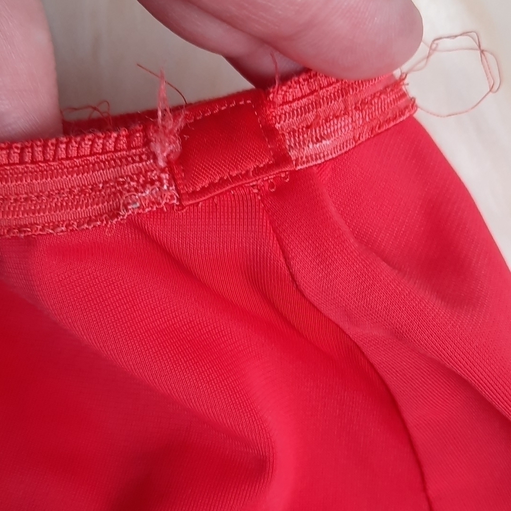 Vintage 1960's Lorraine Perfect Fit Nylon Red Midi Lace Detail Slip - Picture 5 of 8